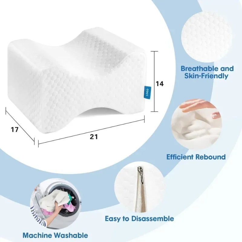 Memory Foam Knee Pillow for Pressure Relief and Sleep Aid