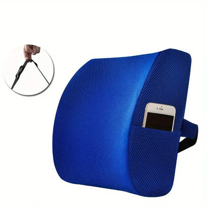 Memory Foam Lumbar Support Pillow for Office Chair and Car Seat