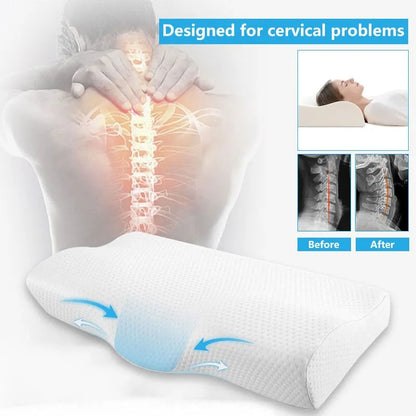 Orthopedic Memory Foam Butterfly Shaped Cervical Neck Pillow for Neck Protection and Health