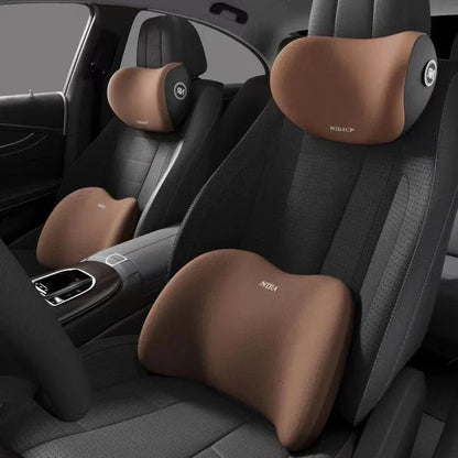 Car Headrest and Lumbar Support Set for Car Seats