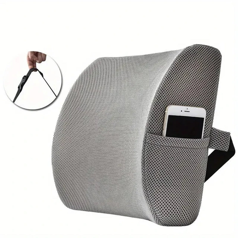 Memory Foam Lumbar Support Pillow for Office Chair and Car Seat