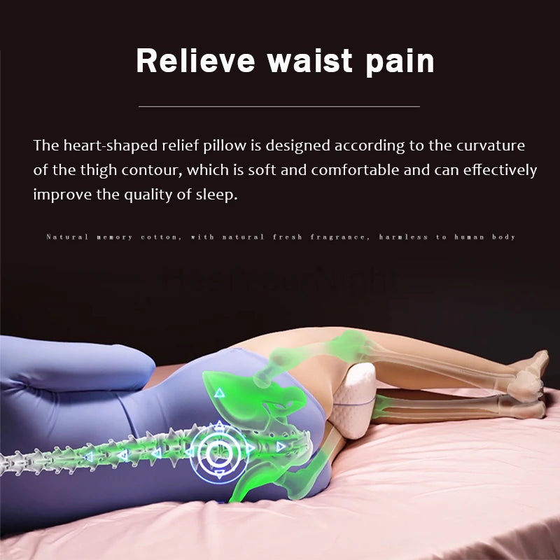 Orthopedic Memory Foam Leg Pillow for Sciatica and Backache Relief